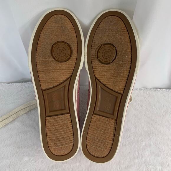 Polo Ralph Lauren Men's Vaughn Pinstripe Sneakers Size 7.5 - Picture 8 of 9